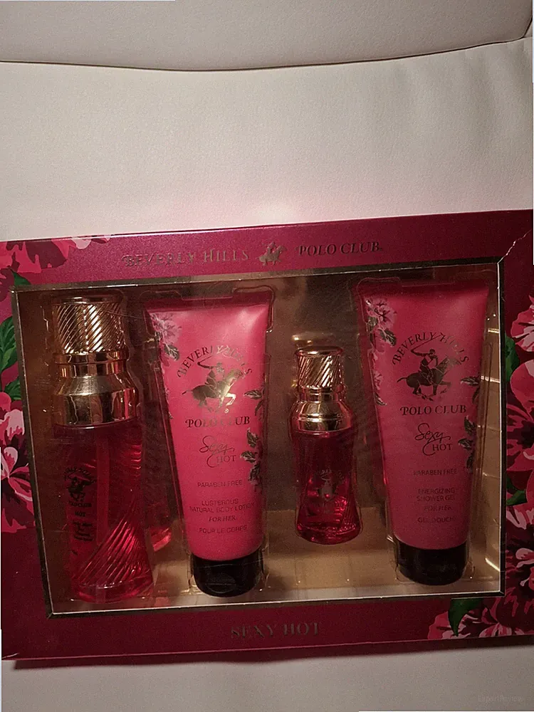 New Women's Beverly Hills Polo Club SEXY HOT perfume set Body Mist/Lotion 4 pc