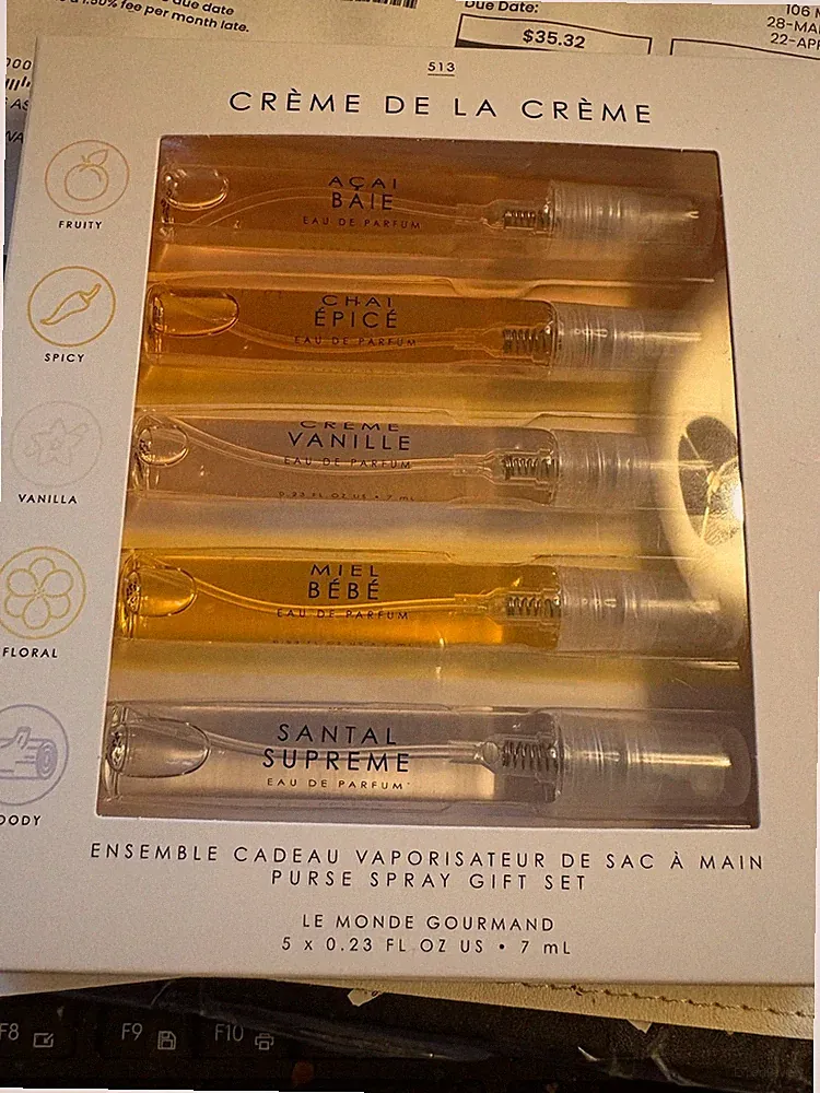 NIB Gourmand Creme De La Creme ~513 Eau de Perfume Spray Travel Gift Set of 5
