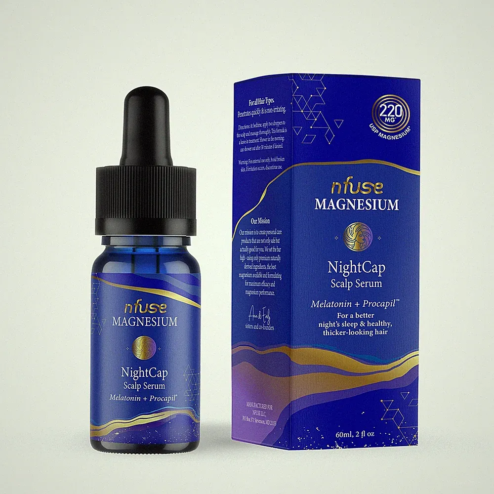NightCap Hair Growth Serum with Melatonin, Magnesium, & Peptides, Nighttime S...