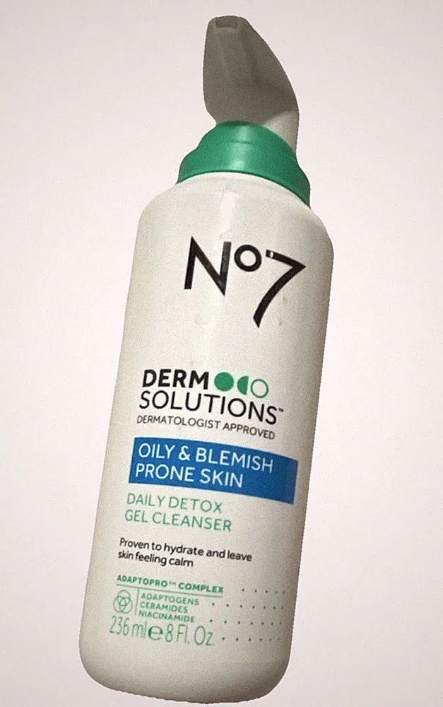 No7 DERM Solutions Gel Cleanser, Hydrating, Fragrance-Free, Oily Skin, 236ml