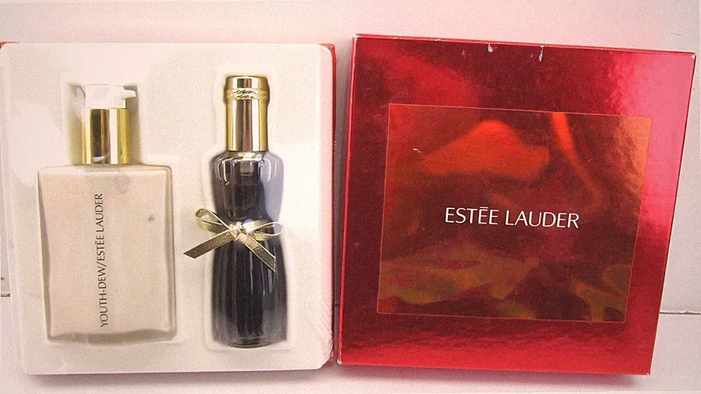 NOS Sealed Estee Lauder Youth Dew Winter Luxuries Gift Set Body Lotion & Perfume