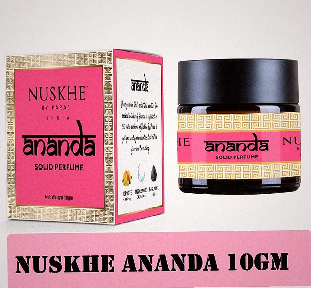 Nuskhe Ananda Solid Perfume Alcohol & Preservative Free long lasting Perfume 10g