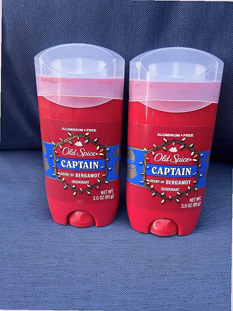 Old Spice Captain Aluminum-Free Deodorant Stick Bergamot Scent 3.0 oz 2-Pack
