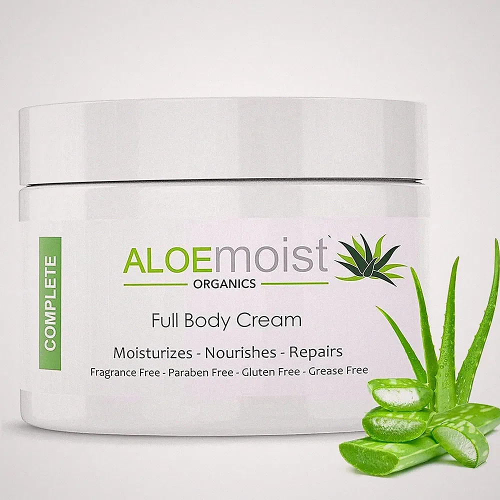 Organic Aloe Vera Face Cream & Body Moisturizing Cream, Natural Aloe Vera Lot...