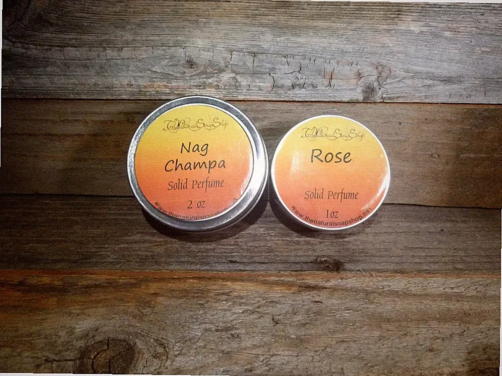 Organic Solid Perfume Balm Tins Natural/NO Chemicals 1 & 2 oz's Pick Your Scent