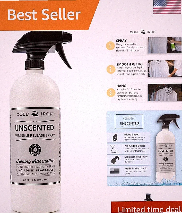 Original Wrinkle Release Spray - 32 fl oz Plant-Based Magic for Quick Touch-Ups