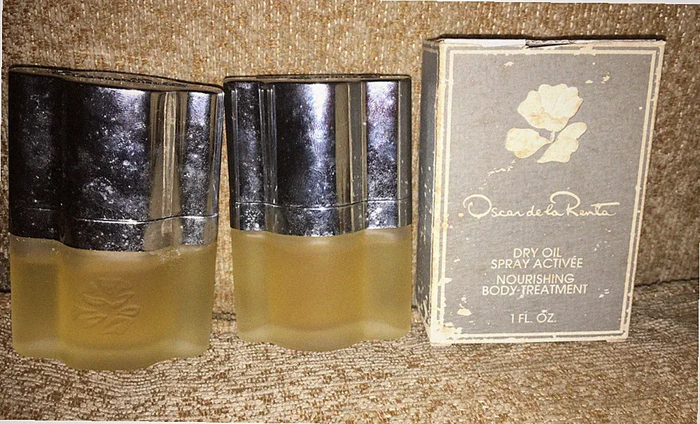 Oscar de La Renta DRY OIL Activee Spray Perfume 1 oz Lot Of 2 New Vintage