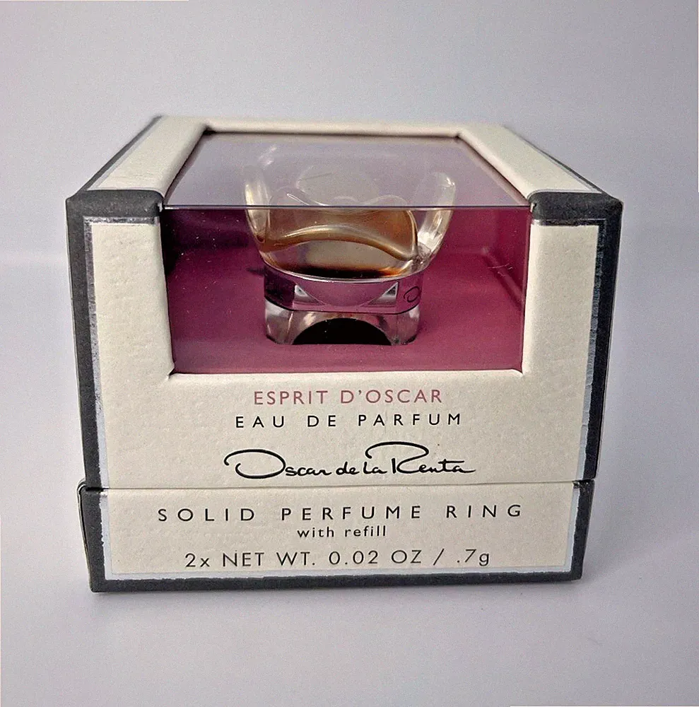 Oscar de la Renta Esprit D'Oscar Eau de Parfum Solid Perfume Ring w/Refill. NWIB