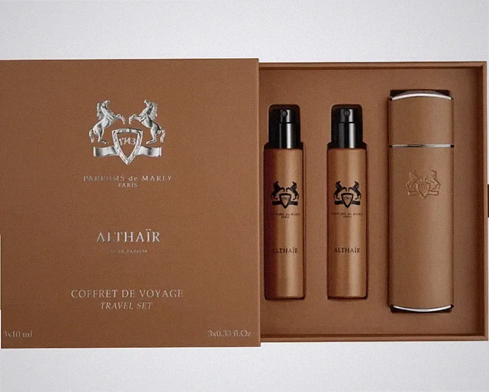 Parfums de Marly Althaïr Travel Set 3x10ml Refillable Case Eau de Parfum NEW