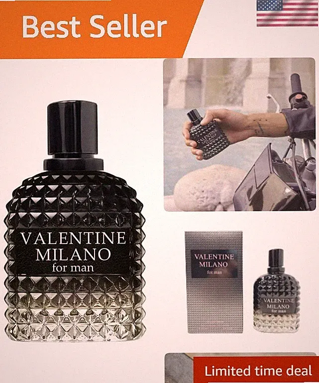 Perfume for Men Valentine Milano Eau de Toilette Natural Spray Men Cologne Ma...