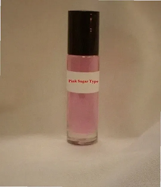 Perfume Roll On Bottle Body Oil, 1/3 oz Scented Fragrance Oil Pink Sugar