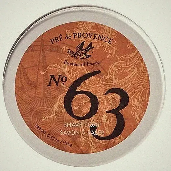 Pre de Provence No.63 Men's Collection 150 gm. 5.3 Oz SHAVE SOAP Shaving Lather