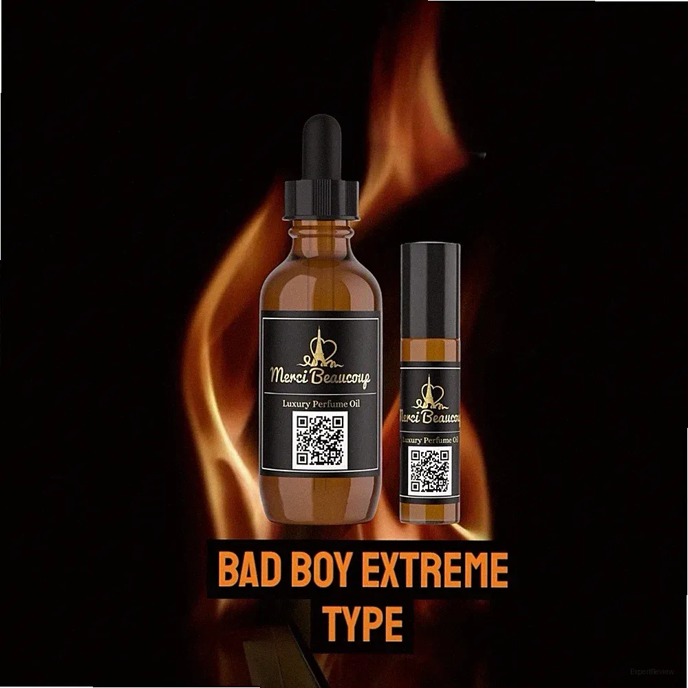 PREMIUM CAROLINA HERRERA BAD BOY EXTREME FRAGRANCE BODY OIL TYPE FOR MEN.