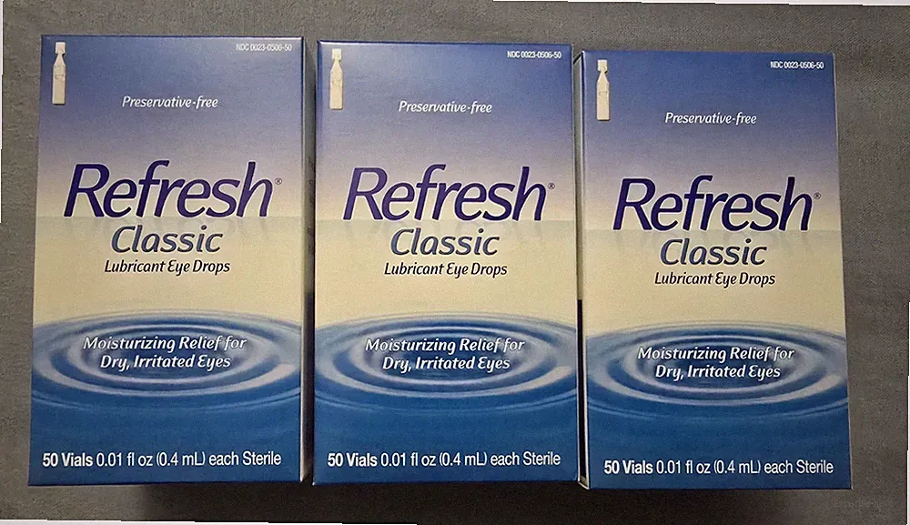 Price Reduced! 6 Boxes Of Refresh Classic Preservative free Drops (300 Vials)