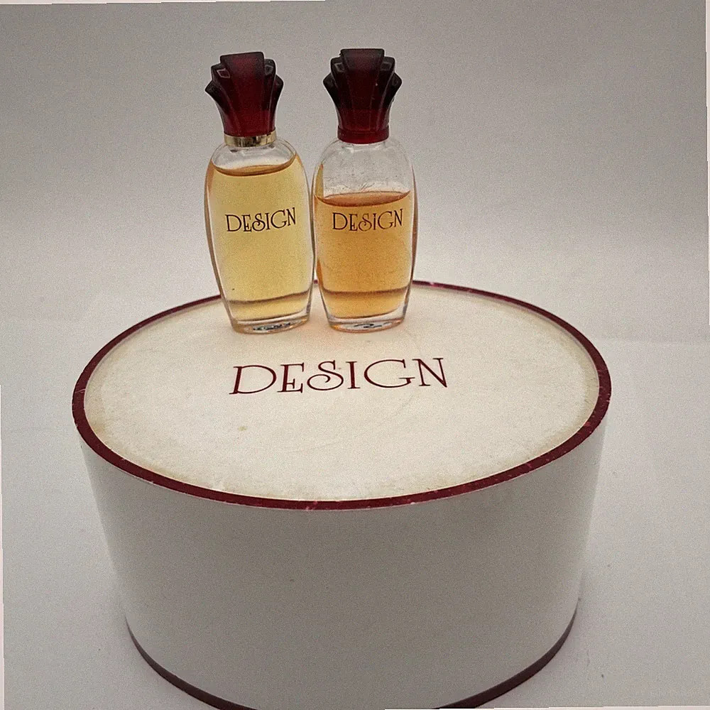 PS Design Luxury Body Powder 5.0 OZ Case And Puff No Powder Vintage Perfumes X2
