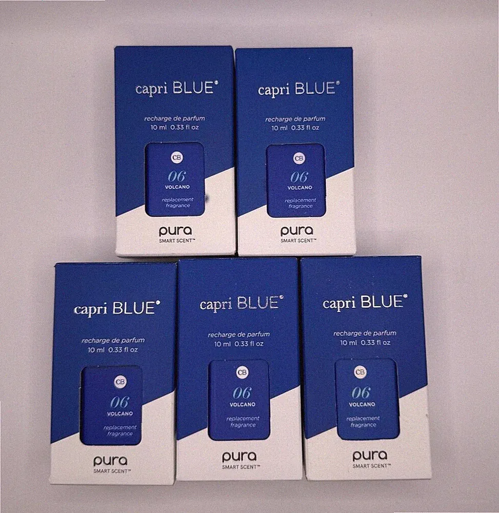 Pura Capri Blue Volcano Smart Diffuser Replacement Fragrance Refill 5 Pieces