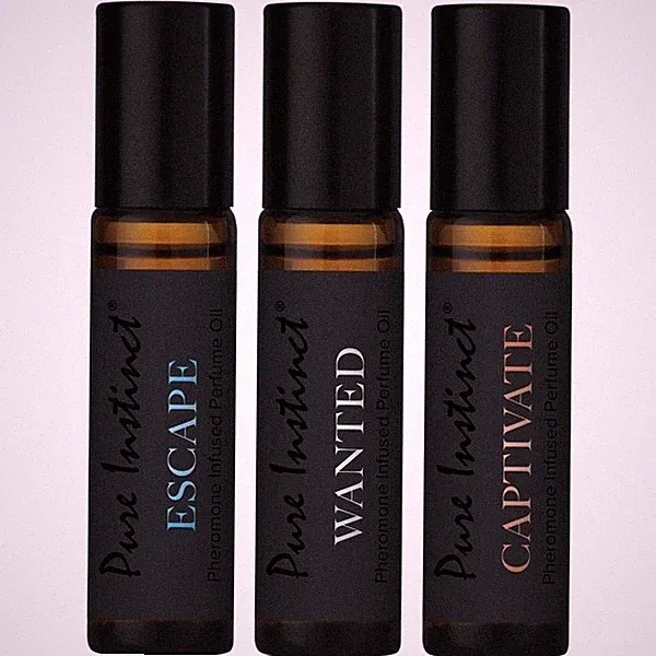 PURE INSTINCT Men's Collection • Roll-On Pheromone Perfume. 10ml. Choose Aroma