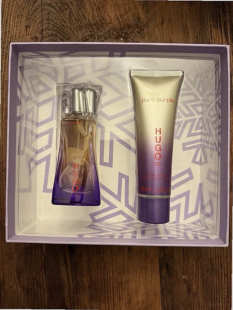 Pure Purple by Hugo Boss Gift set Eau De Parfum Spray 1.0oz Plus Body Lotion!!