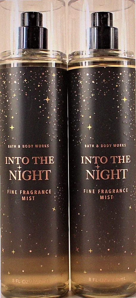 QTY 2 - Bath & Body Works INTO THE NIGHT Fine Fragrance Body Mist Spray 8 Oz