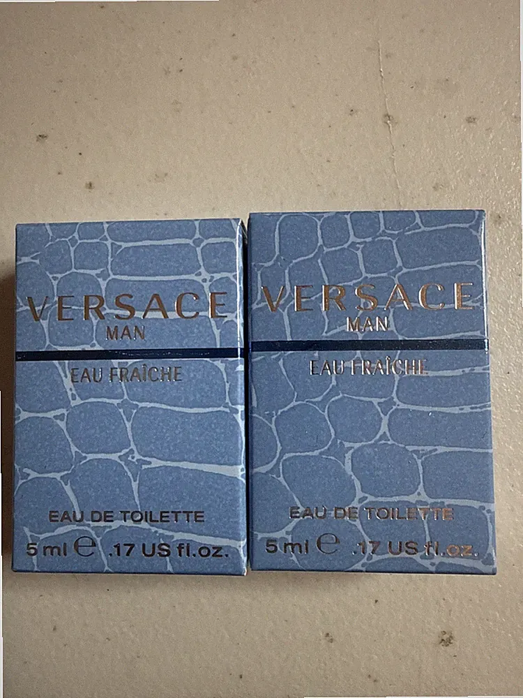 Qty 2 Versace Man Perfume Scent Travel Spray Sample 5.0 ml 0.17 fl oz Gift