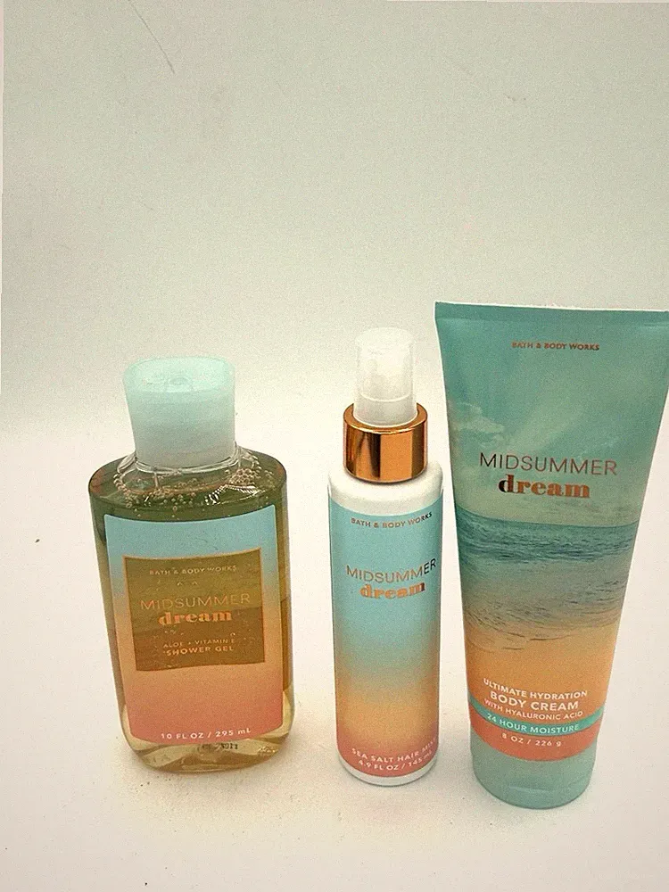 Rare Bath & Body Works 3 pc Midsummer Dream Retired scent! Hair Mist