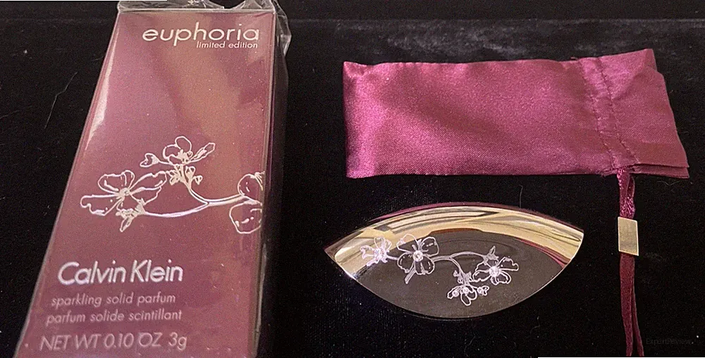 RARE Calvin Klein Euphoria Solid perfume Compact swarovski Crystals 2007 Boxed