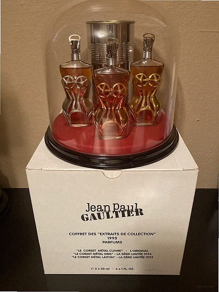 RARE Jean Paul Gaultier COFFRET DES "EXTRAITS DE COLLECTION" 3 full Perfume 1995