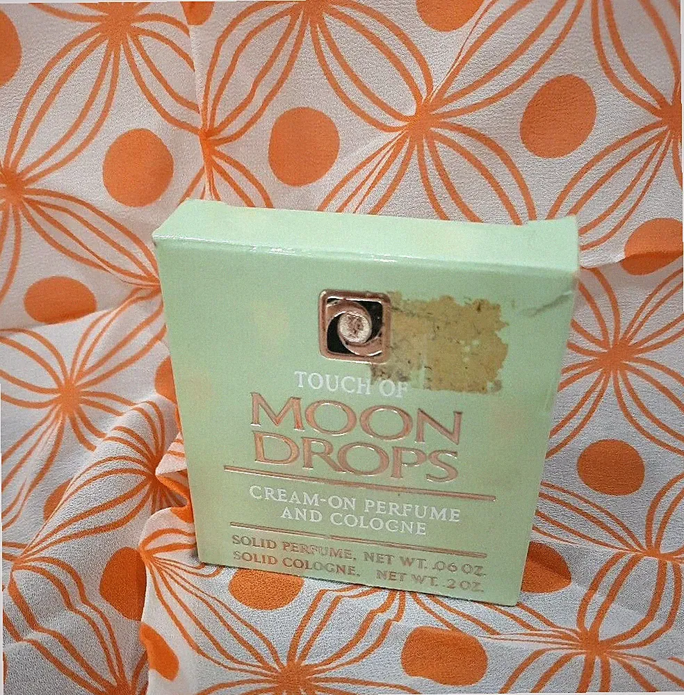 Rare VTG REVLON MOON DROPS Cream-On Perfume & Cologne compact / orig box