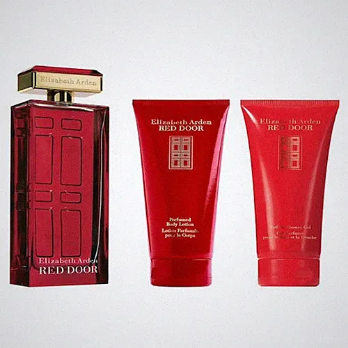 Red Door Elizabeth Arden Gift Set 3.3 oz EDT Perfume + Body Lotion + Shower Gel