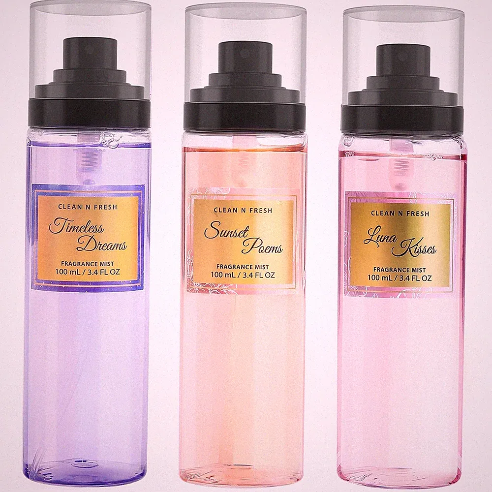 Refreshing Body Spray Mist for Women - 3 Pack, 3.4 Fl Oz Each, Total 10.2 Oz