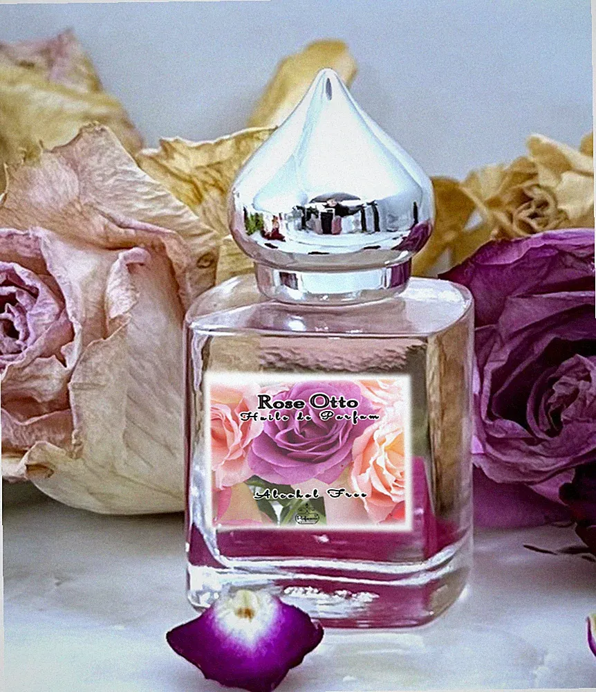 ROSE OTTO Perfume Oil - Alcohol-Free, Cruelty-Free, Sweet & Fruity Clean Rose