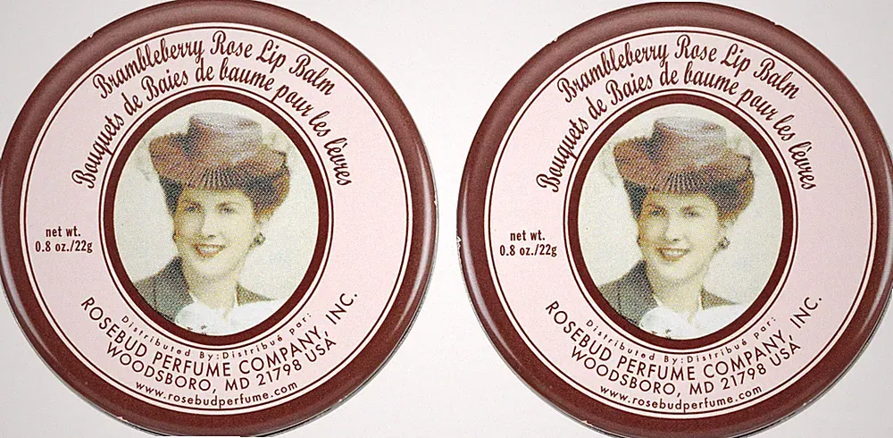 Rosebud Perfume Co. BRAMBLEBERRY ROSE Lip Balm Two Pack | 2 x 0.08 tins NEW
