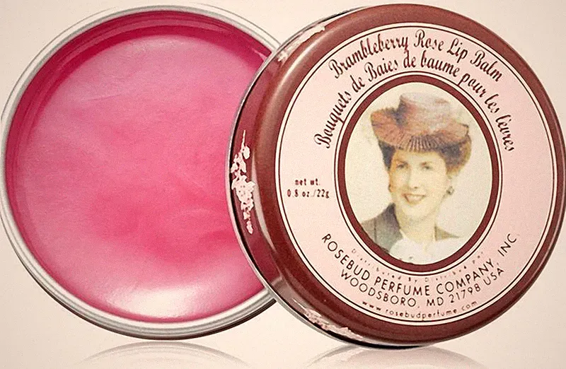 Rosebud Perfume Company Brambleberry Rose Lip Balm, 0.8 ounce Tin