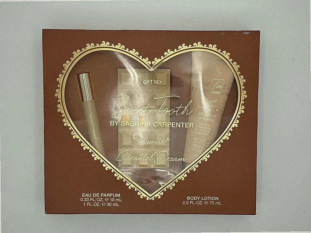 Sabrina Carpenter Sweet Tooth Caramel Dream 3pc Gift Set Body Lotion and Perfume