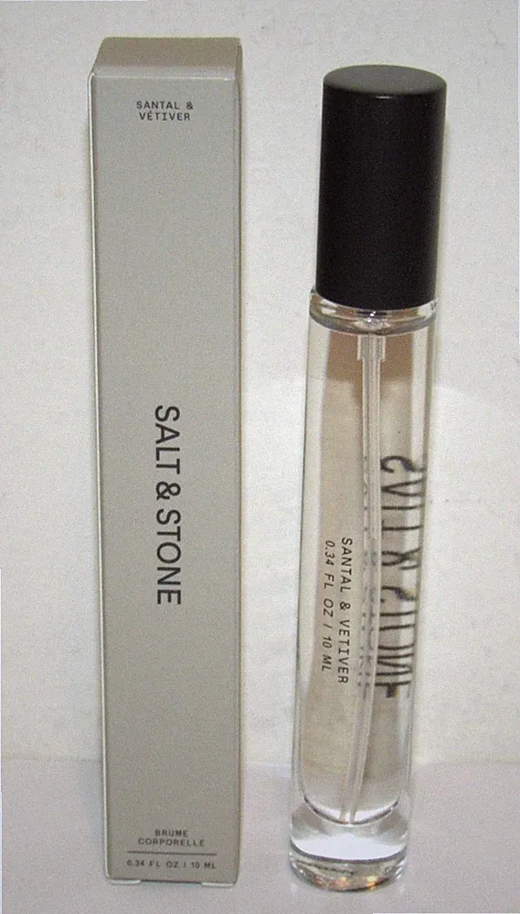Salt & Stone Santal & Vetiver Body Mist Travel Spray Fragrance 0.34 Oz 10 mL NIB