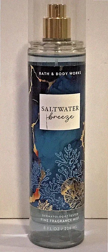 SALTWATER BREEZE fragrance mist body spray large 8 oz Bath Body Works Aquatic