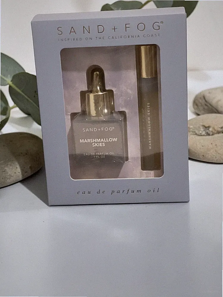 Sand + Fog Marshmallow Skies Perfume Oil Set 1 oz Dropper & Rollerball