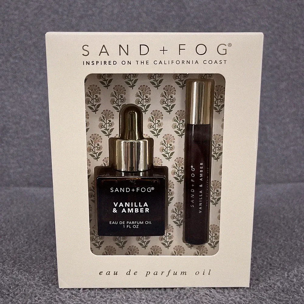 Sand + Fog Vanilla & Amber Eau de Parfum Perfume Oil Gift Set New