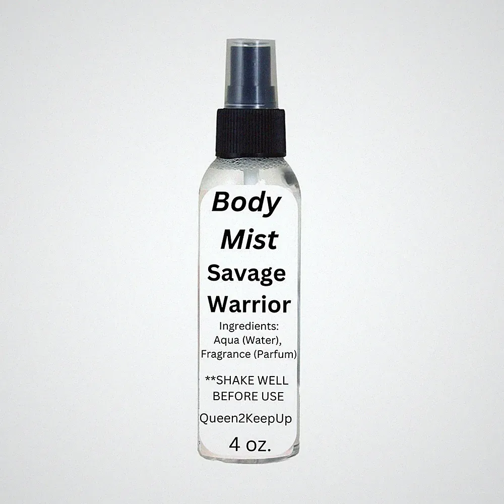 Savage Warrior (Men) Body Fragrance Mist Spray Bottle Aroma Similar Scent 4 oz