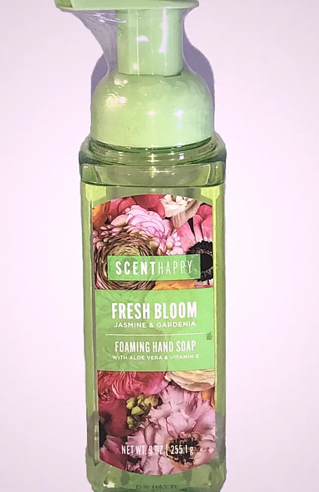 Scent Happy Fresh Bloom Jasmine & Gardenia Foaming Hand Soap 9oz With Aloe Vera