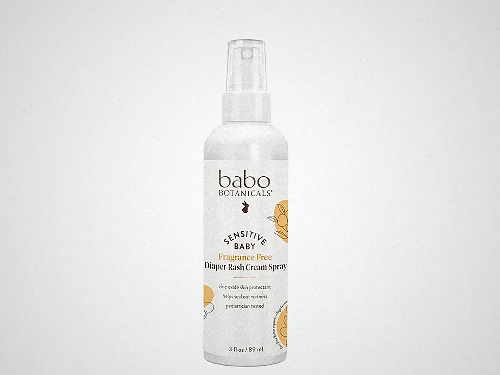 Sensitive Baby Fragrance-Free Diaper Rash Cream Spray - No Touch, Mess-Free Appl