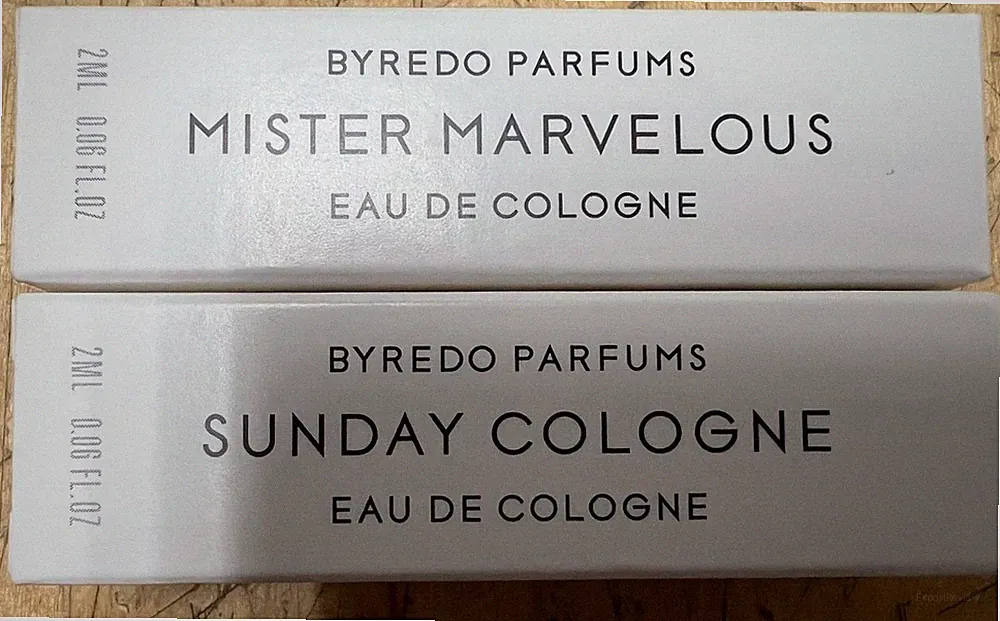 Set of 2 BYREDO Perfume Eau De Parfum Sample Vials 2 ml / 0.06 oz. Each