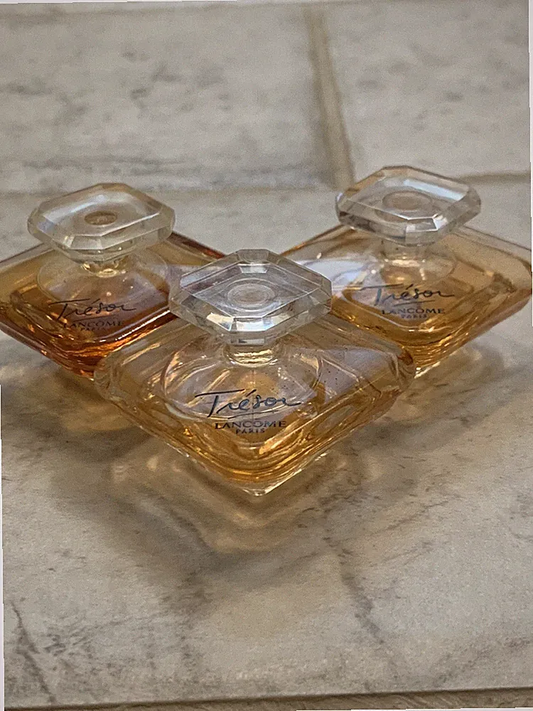 Set Of 3 .75 Oz Total Lancôme Tresor .25 oz Parfum Perfume Full Tresor Fragrance