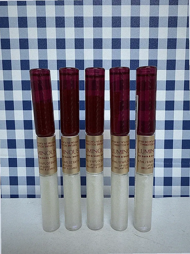 Set of 5 ~ Bath & Body Works ~ LUMINOUS MINI ROLLERBALL PERFUME & LIP GLOSS DUO