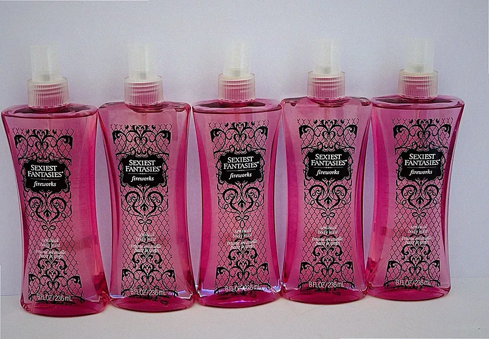 SET OF 5 Sexiest Fantasies FIREWORKS Body Spray Mist Women’s Fragrance Perfume
