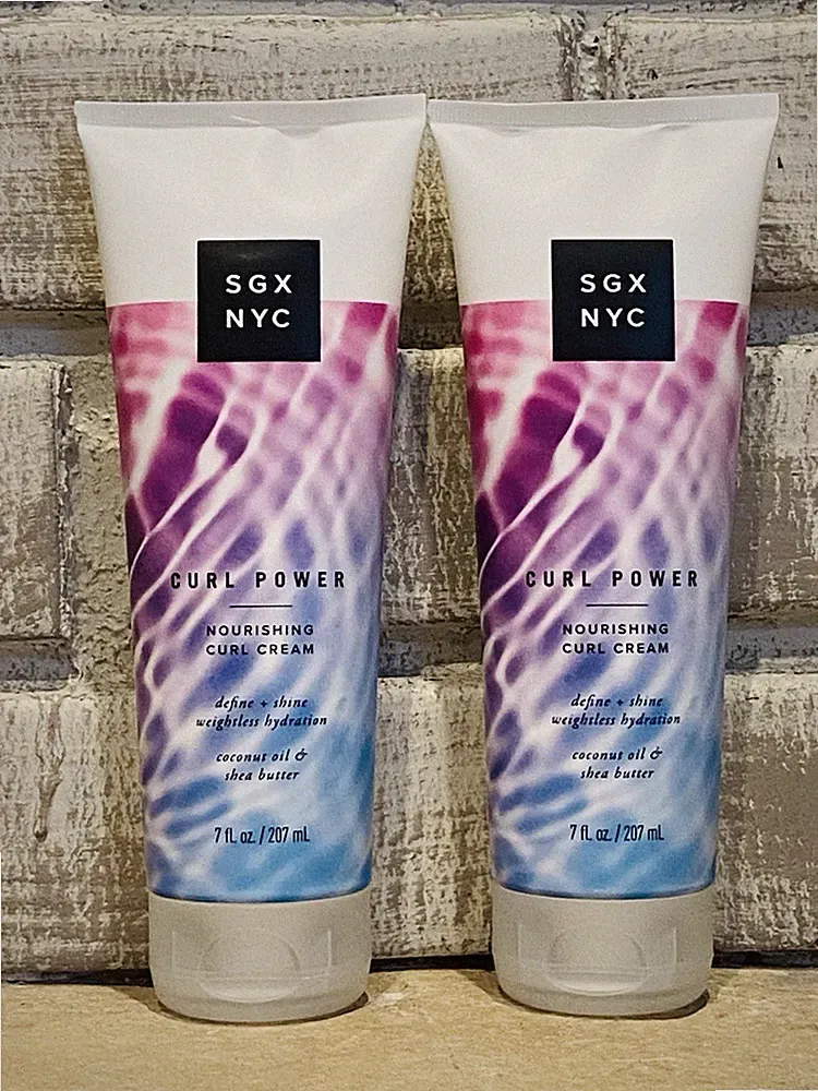 SGX NYC Curl Power Cream Curly Hair Frizz Elimination Coconut Shea Butter 2 Pack