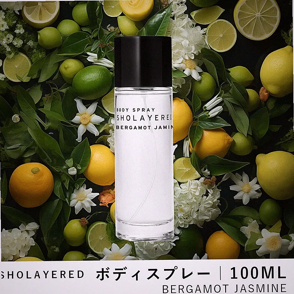 SHOLAYERED Bergamot Jasmine Body Spray Perfume 100ml Fragrance Perfume New w/Box