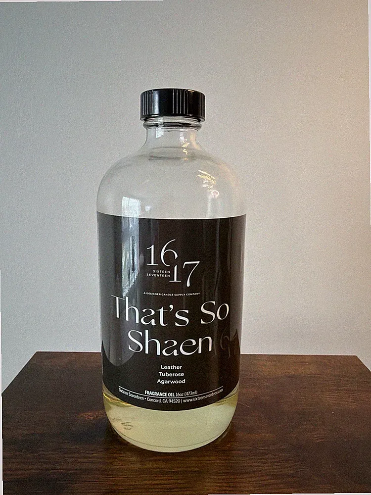 Sixteen Seventeen That's So Shaen Fragrance Oil Leather Tuberose Agarwood 16oz