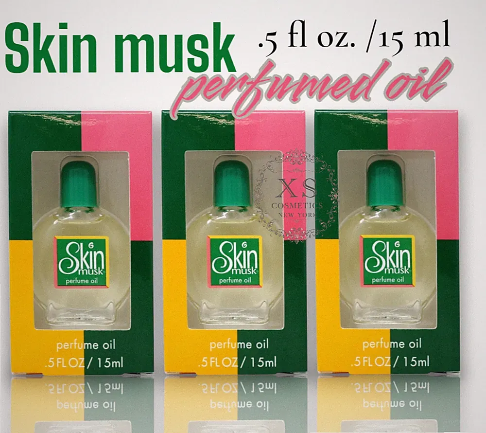 Skin Musk Skin Perfume Oil 0.5 oz /15 ml for Women LOT OF 3