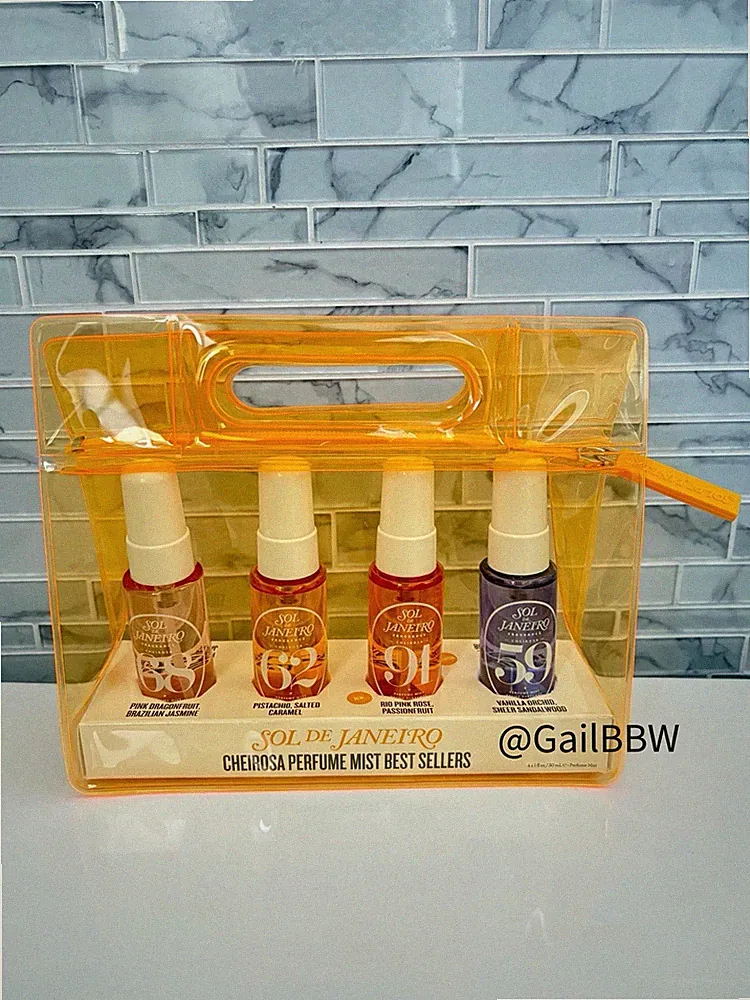 Sol de Janeiro Cheirosa Perfume Mist Discovery Gift Set， 68/62/91/59- 1oz X4，NIB